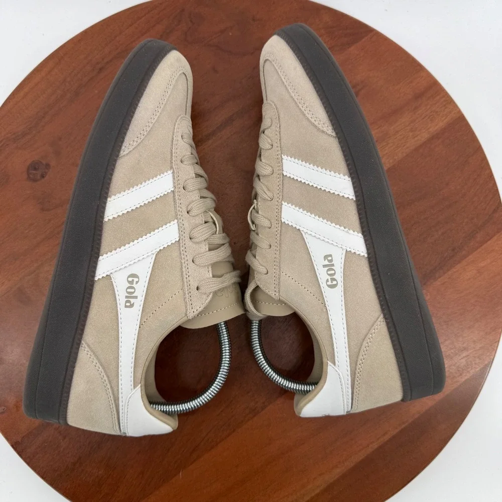 Gola Viper Retro Terrace Casual Sneakers Womens Taupe White Suede  Shoes 8.5 US